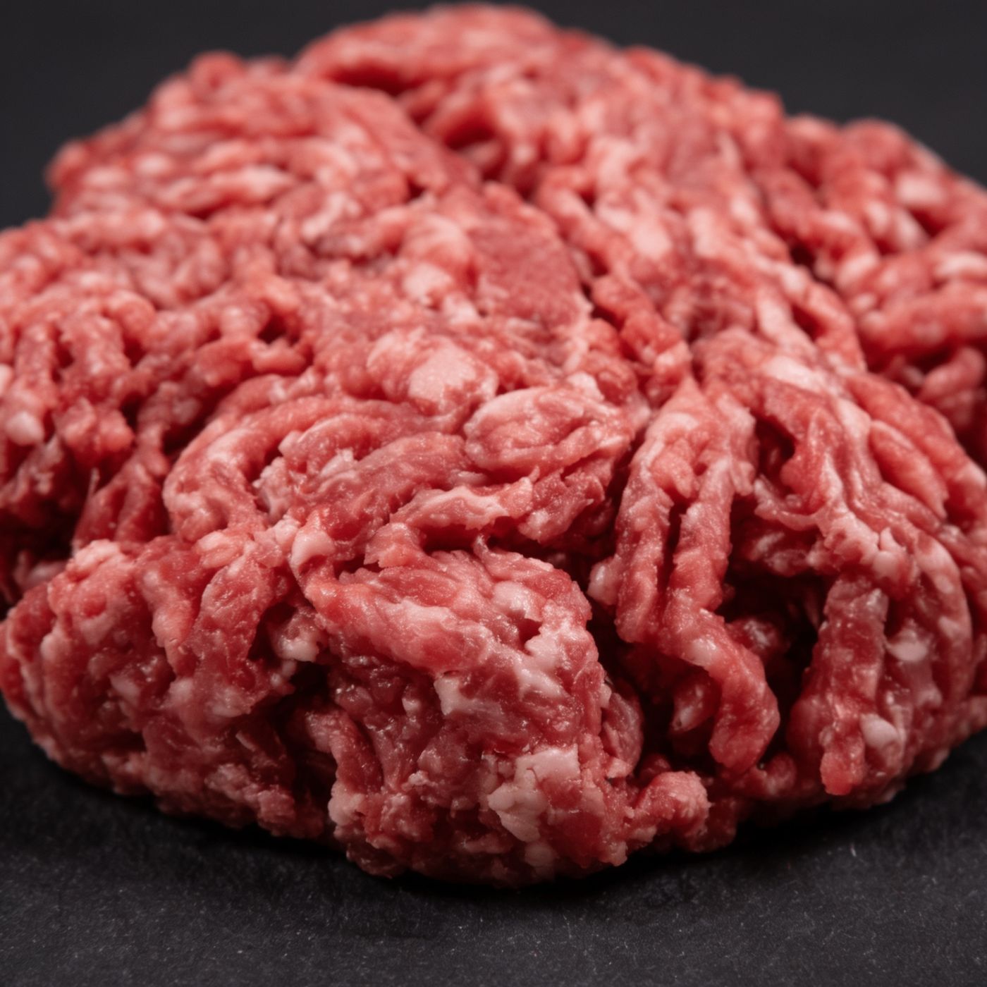 Close-up of halal beef marbling from UK supplier